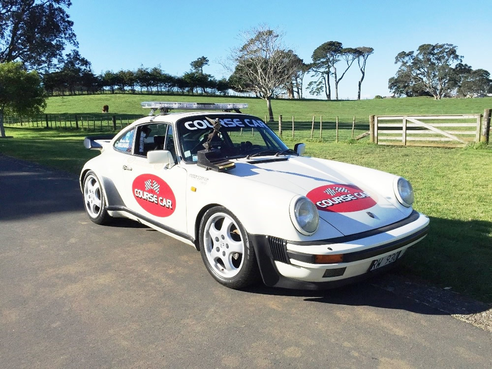 Ray’s 1983 ‘Ivory Beast’ Porsche 930 Turbo 3.3 – the NZ LSR car with The Castrol Trophy on the front of the car – Auckland, September 2015 – photo Ray Williams