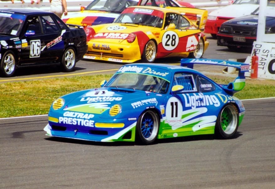 1998 Pukekohe 17 Jan 98 – Owen returns to racing! Porsche 911 Le Mans Turbo – photo Jim Barclay