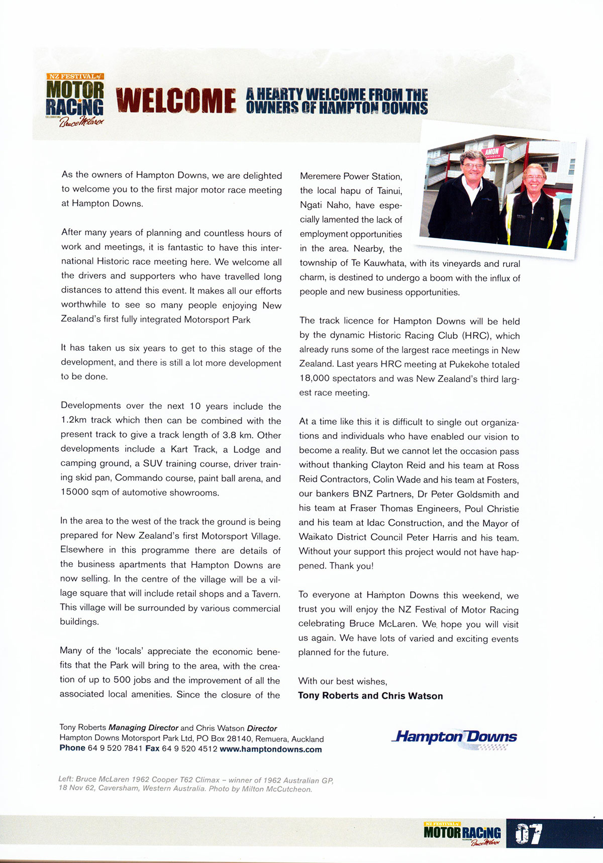 2010 NZFMR McLaren Festival Pg 7 Chris & Tony