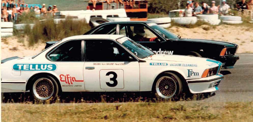#3 Kent Baigent/ Neal Lowe BMW 635CSi RA2-035, #4 Neville Crichton/Wayne Wilkinson BMW 635CSi — Baypark January, 1985