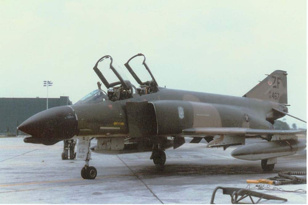 Jim & Joanie about to taxy out in F4D Phantom 66-467