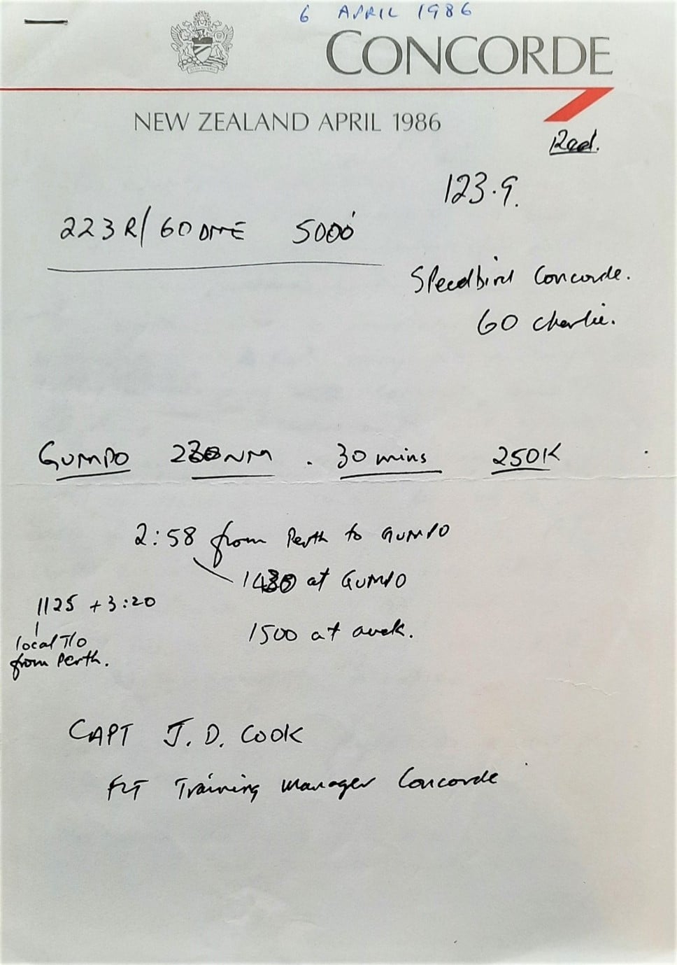 Concorde Notes Jim Barclay