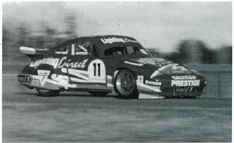Owen Evans at speed on his LSR attempt – Goudie Road, Reporoa - Porsche 911 GT Le Mans Turbo photo by Power Pictures in Spiel Mag May/June 96