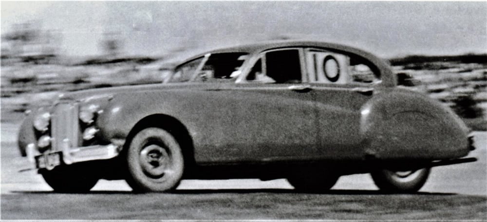 Ohakea 14 Mar 53 – Tom Clark Jaguar MKVII – photo Bruce Watt/Bruce McLaren Trust Collection in Brian Watson’s book, page 132