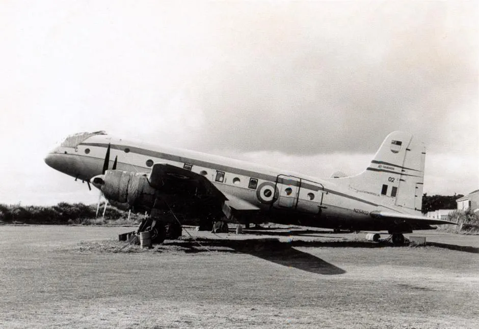 1967 Ohakea - RNZAF Handley Page Hastings CMK3 NZ5802 in long term storage – photo Jim Barclay