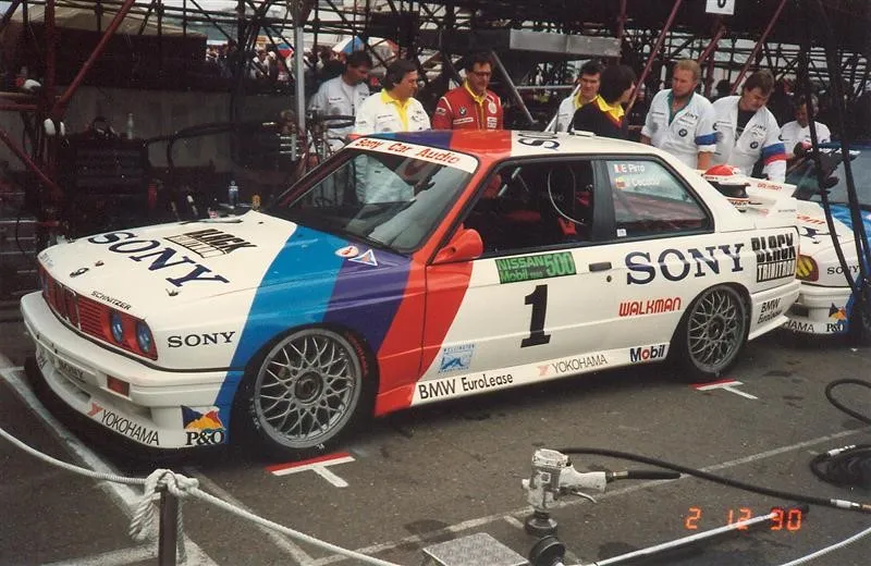 Emanuele Pirro Johnny Cecotto – Schnitzer BMW E30 2467cc – 1st Place Nissan Mobil 500 Wellington 2 December 1990 – Jim Barclay Photo