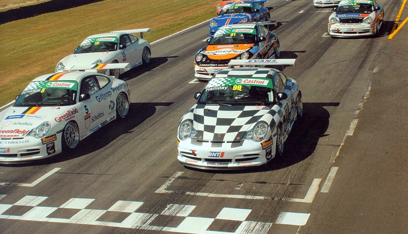 2003/04 Teretonga – on left, Car #5 Jim Richards Porsche 996 GT3 Cup – photo unknown