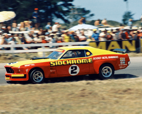 1974 Baypark October ‘74 – Jim Richards Sidchrome Mustang – photo Graham Rendell
