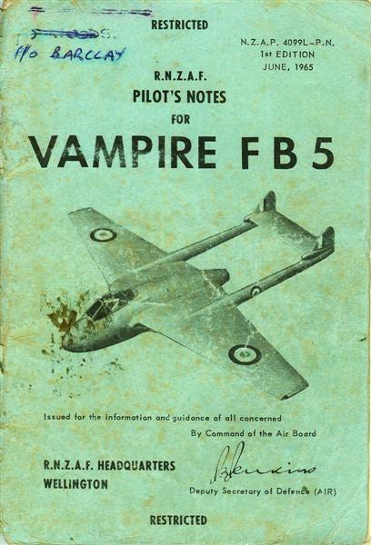 Pilots Notes Vampire Fb5