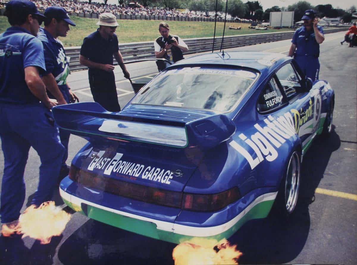 Pukekohe 1994 – Round 2 of the GT series supporting the Wellington and Pukekohe Endurance races – Bill Fulford/Craig Simmiss – Porsche RSR 3.8 – photo via Bill Fulford