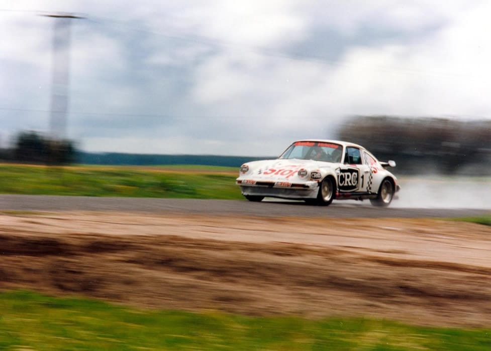 1996 NZLSR at a wet and windy Goudie Road – 16 Mar 96 – Ray Williams Porsche 930 Turbo Photo via Ray Williams