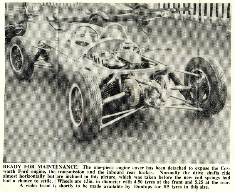 1961 Gemini Mk3A Cosworth-Ford 996cc Formula Junior – photo ‘The Motoring News’ 9 Feb 1961