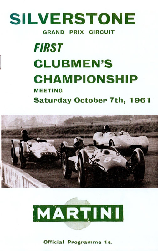 Silverstone 1961 Race Programme