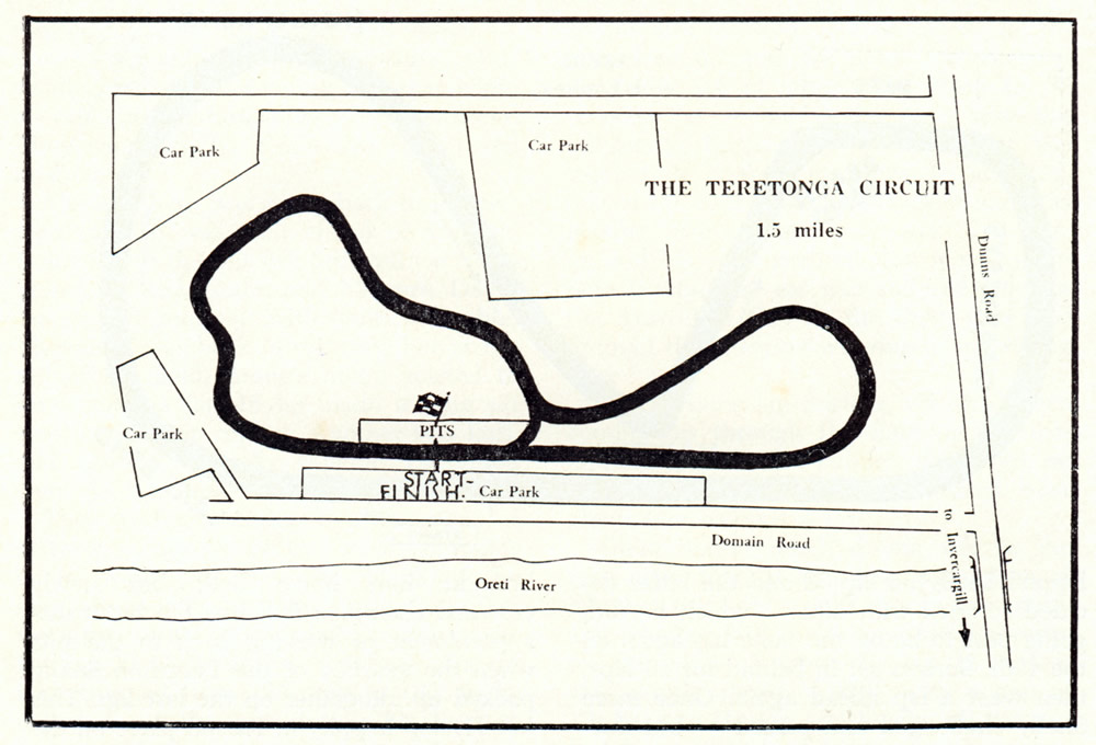 The Teretonga Circuit – source ‘The Rothmans Book of NZ Motor Racing’, page 78