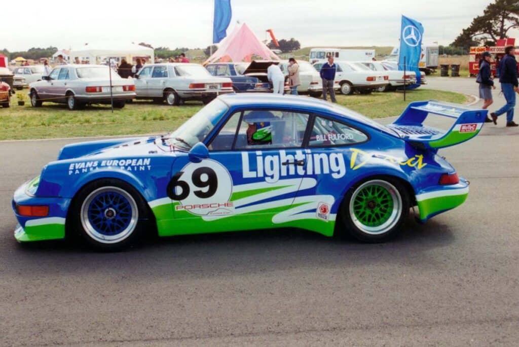 Wings & Wheels Ohakea 10 Mar 96 – Bill Fulford Porsche LM Turbo 3.6 – photo Jim Barclay